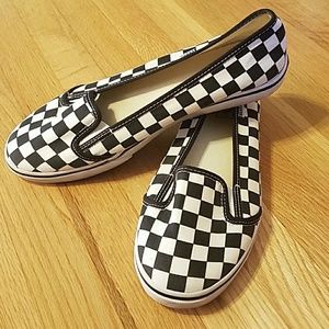 vans checkered flats